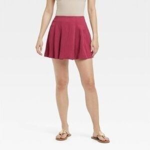Women's Burgundy Skort